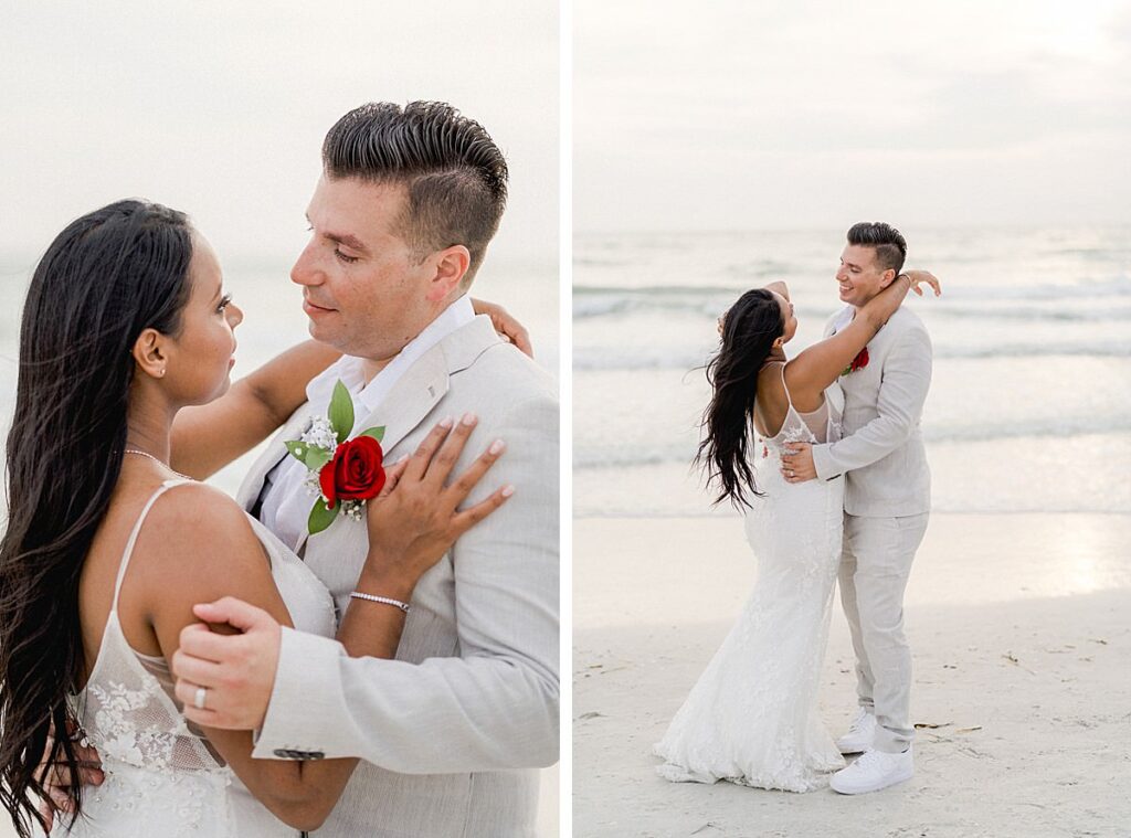 couple at Bellwether Beach Resort Wedding