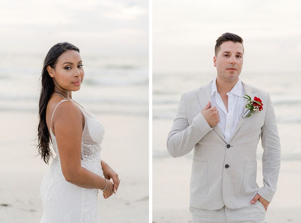 wedding couple at Bellwether Beach Resort Wedding
