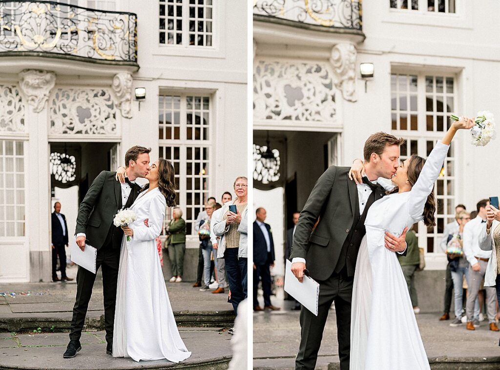 bride and groom at  Belgium Wedding