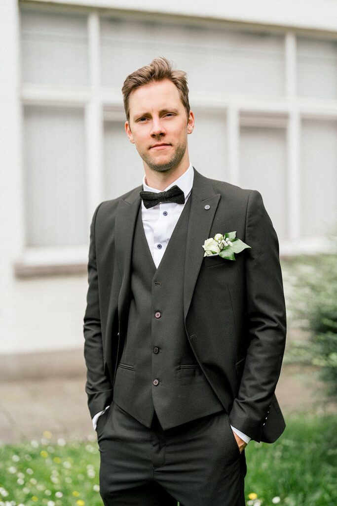 groom at  Belgium Wedding