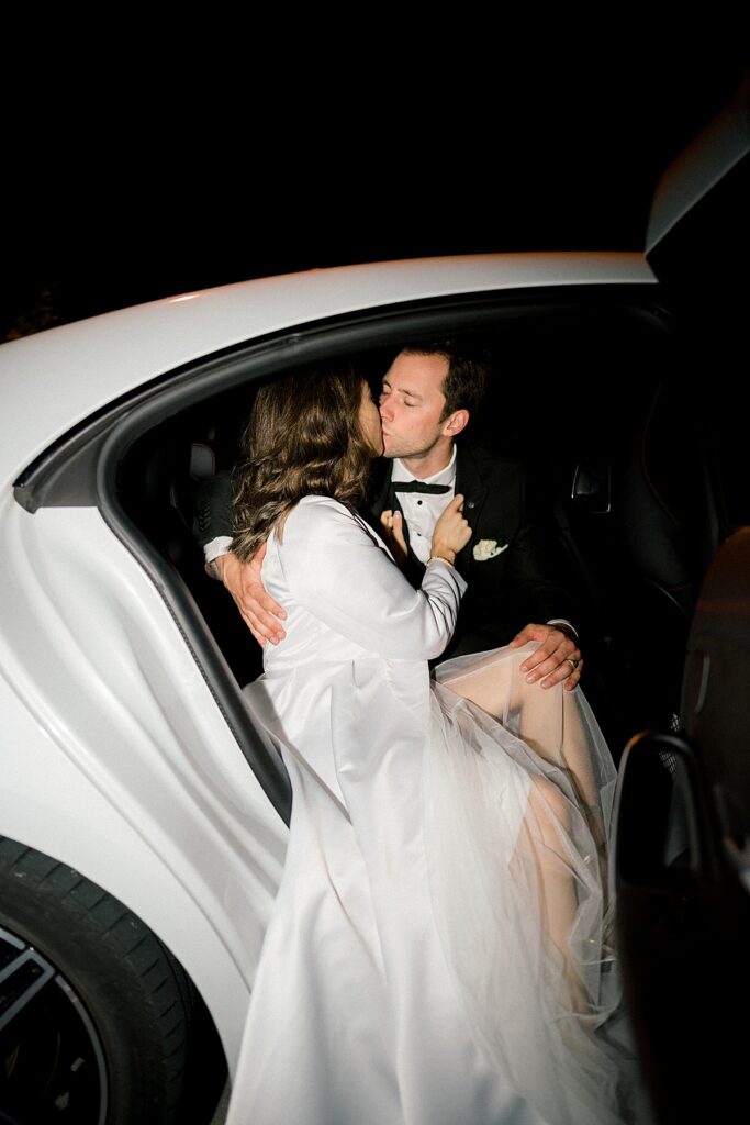 flash car wedding photos