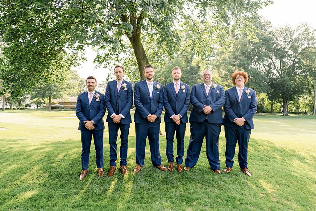 groomsmen at golf course pine lake country club
